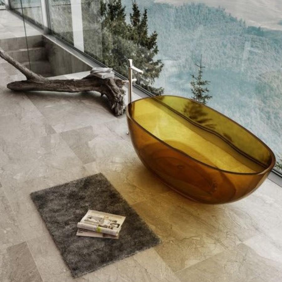 Transparent Ginger Petii Egg shape Freestanding Bathtub with Non-Overflow (1500/1700mm)