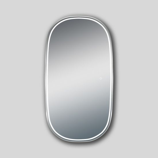 AQUA Dressing Front-Lit LED Oval Frameless Mirror 1200x650mm