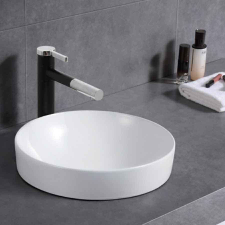 Roza Round White Basin (Round: 370x370x140)