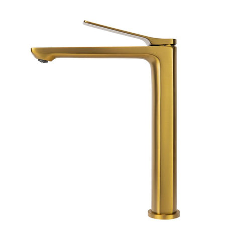 AQU RUSHY Tall Basin Mixer - Brushed Brass