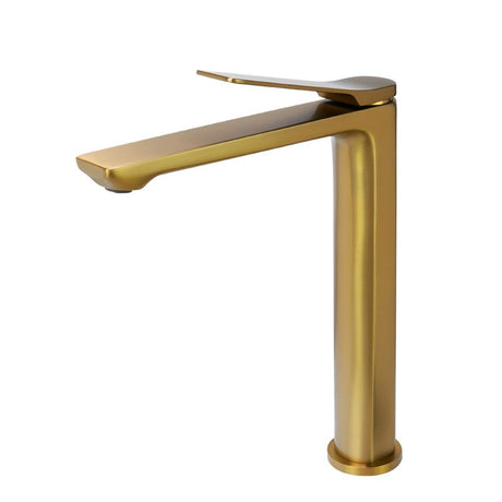 AQU RUSHY Tall Basin Mixer - Brushed Brass