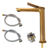 AQU RUSHY Tall Basin Mixer - Brushed Brass