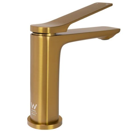 AQU RUSHY Basin Mixer - Brushed Brass