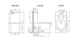 OASIS Rimless Matte Black Toilet Suite