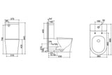 FEANZA Tornado White Toilet Suite