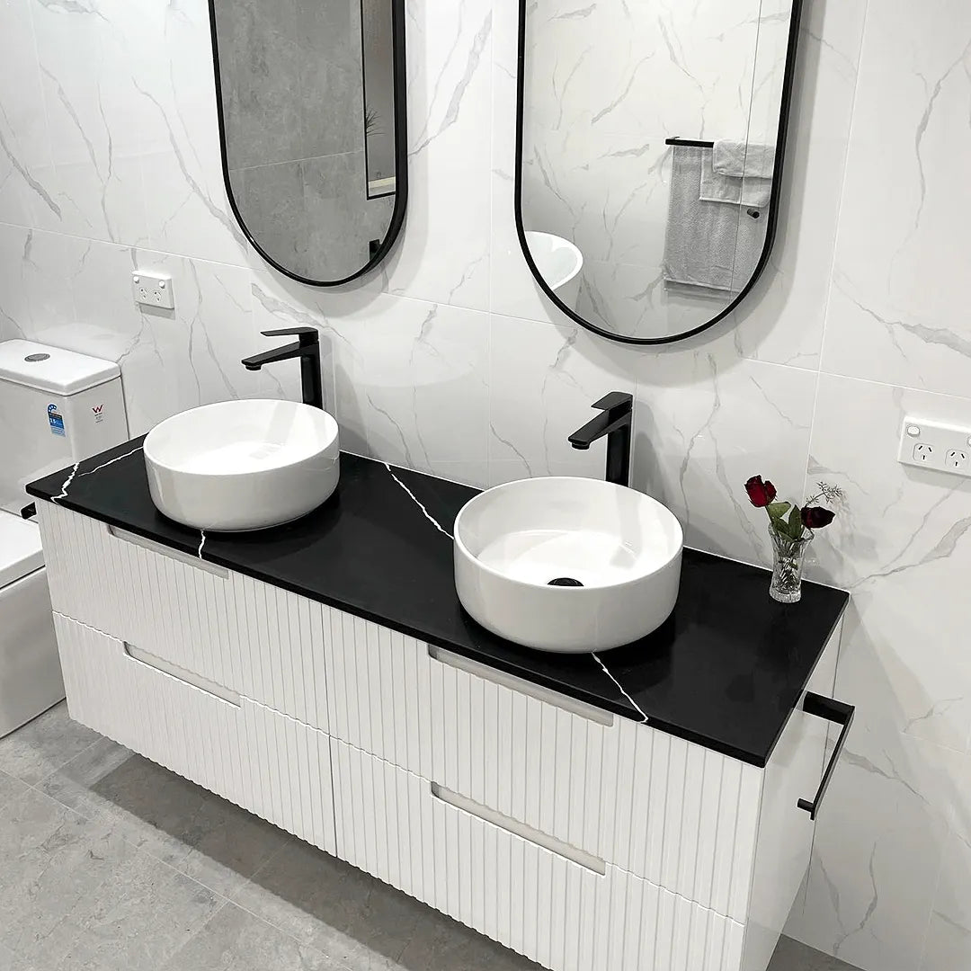 Vanity NOOSA Wall Hung 1500mm Satin White