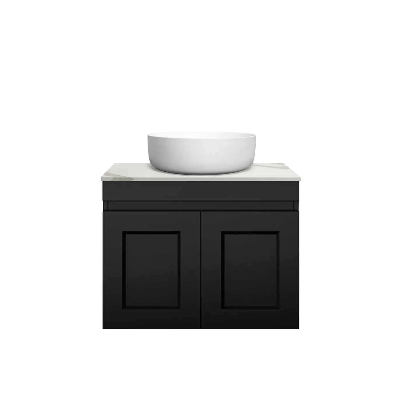 HAMPTON Mark II Wall Hung Vanity 600mm Satin Black