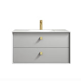 BOSTON Wall Hung Vanity 900mm Light Grey-Clearance