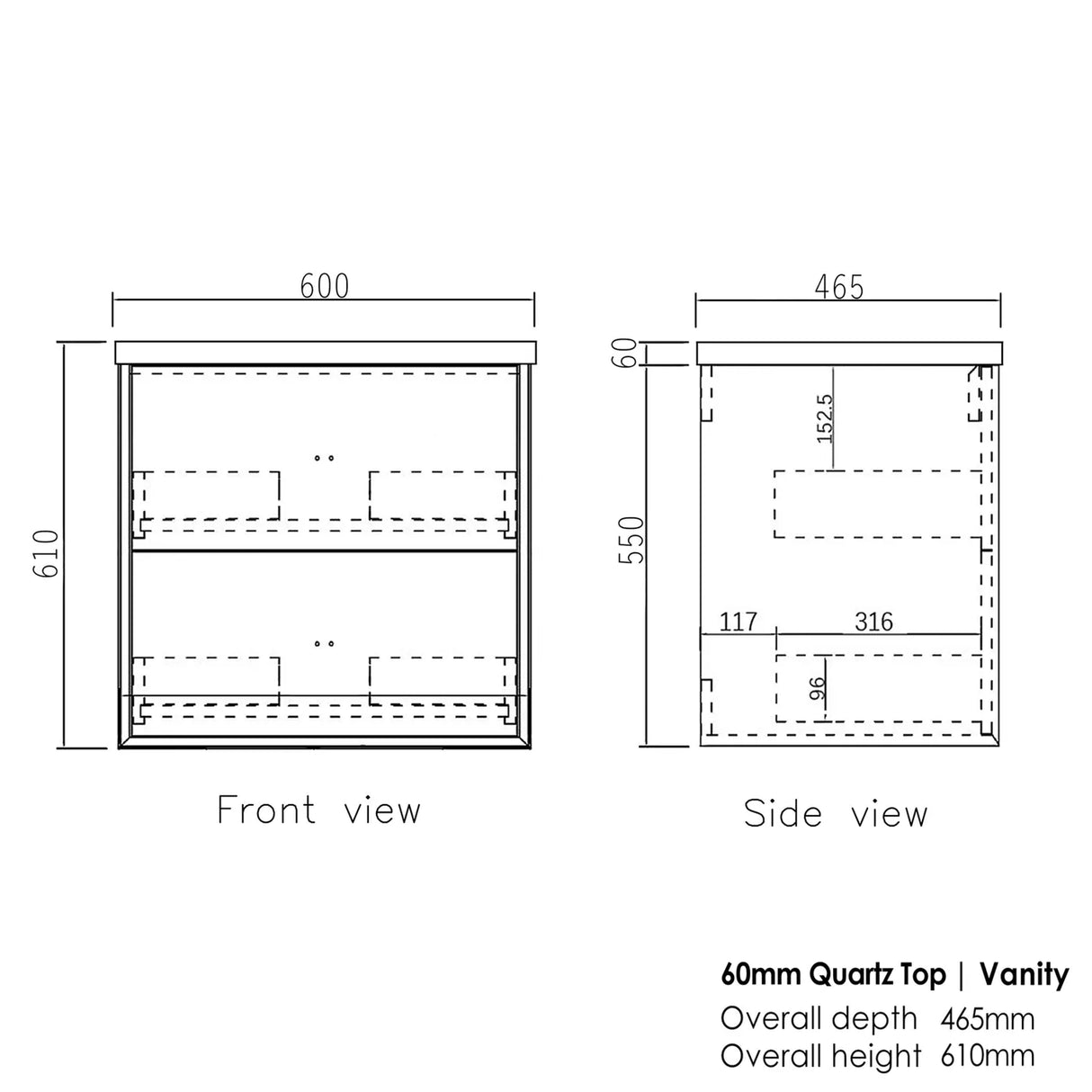 BOSTON Wall Hung Vanity 900mm Light Grey-Clearance