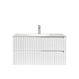 Vanity NOOSA Wall Hung 900mm Satin White