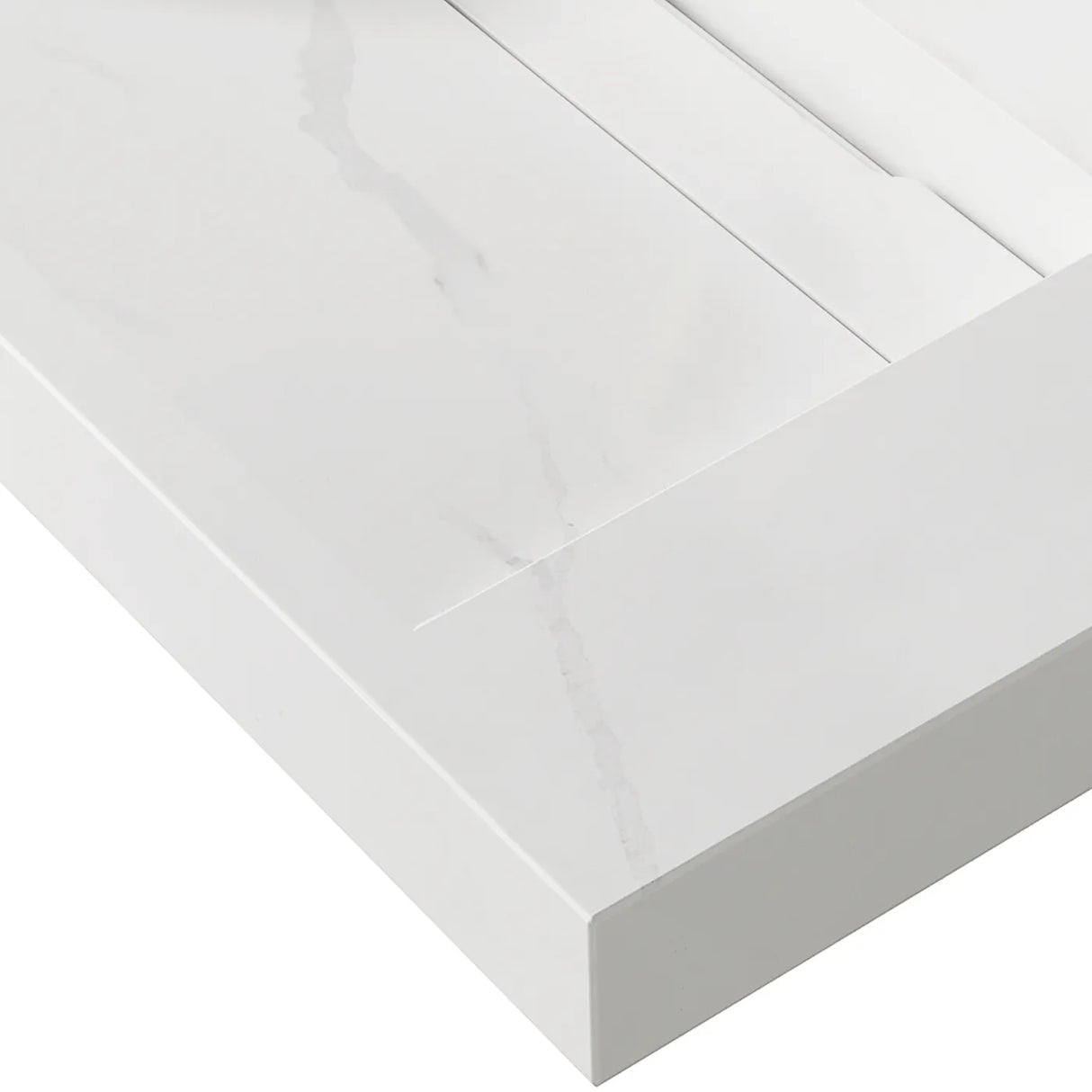 Moonlight Solid Surface Basin with Optional Mixer & Bottle Trap (Rectangle: 1200x460x80)