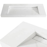 Moonlight Solid Surface Basin with Optional Mixer & Bottle Trap (Rectangle: 1500x460x80)