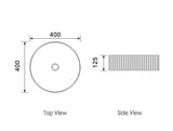 MARLO Matte Black Basin (Round: 400x400x125)
