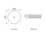 OXFORD Gloss White Basin 395mm (Round: 395x395x125)