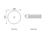 OXFORD Matte White Basin (Round: 395x395x125)