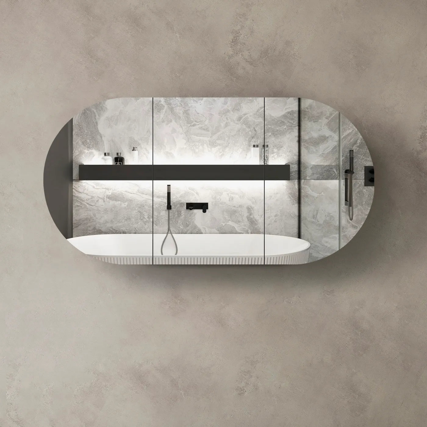 COOGEE Black Oak Shaving Cabinet W1800xH900mm
