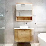COOGEE Wall Hung Curved Vanity Natural Oak (All Sizes)