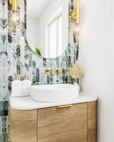 COOGEE Wall Hung Curved Vanity Natural Oak (All Sizes)
