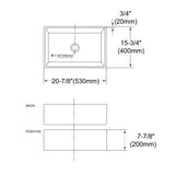 ESSENTIALS Laundry Ceramic Butler Sink 530x400x200mm