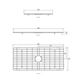 Butler / Farmhouse Sink Stainless Steel Protective Grid 630x330mm