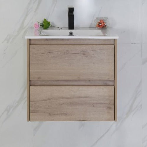 MAX MDF Wall Hung Vanity Max Oak (All Sizes)