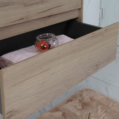 MAX MDF Wall Hung Vanity Max Oak (All Sizes)