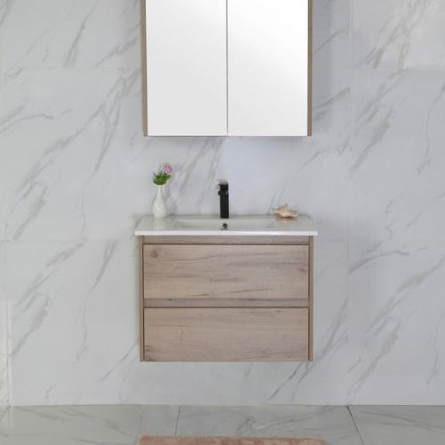 MAX MDF Wall Hung Vanity Max Oak (All Sizes)