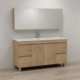 ABS MFL2 Light American Oak Single Bowl Freestanding Vanity 1500mm