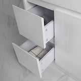 MAYA Slim Free Standing Vanity Gloss White 750/900