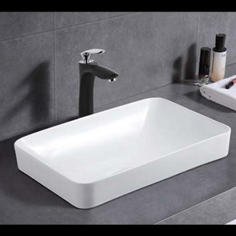 Logan Semi Recess Soft White Basin (Rectangle: 500x370x140mm)