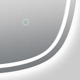 AQUA LED Rounded Edge Anodising aluminium Frame Mirror 600/750mm