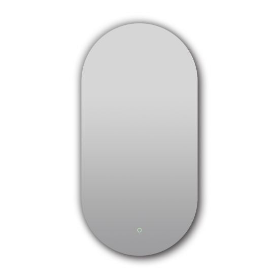 AQUA LED Oval Acrylic Frameless Mirror 500x1000mm