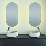AQUA LED Oval Acrylic Frameless Mirror 500x1000mm