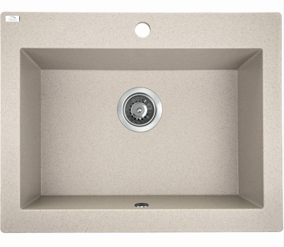 Laveo 490*580*220mm Beige Granite Stone Sink Single Bowl