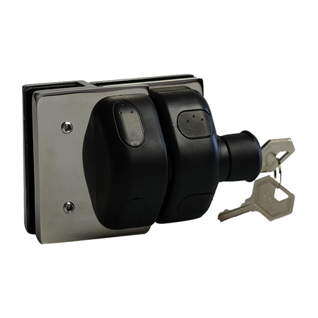 Pool Latch -  180 ° Glass to Glass with Lock Kit 