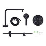 10'' Right Angle Round Shower Station Top Inlet - Matte Black