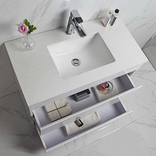 LEONA Freestanding Vanity Gloss White (All Sizes)