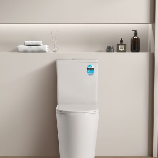 Avis Rimless Gloss White/Matte White Toilet Suite