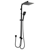 10" Square Shower Station Top Bottom Inlet - Matte Black