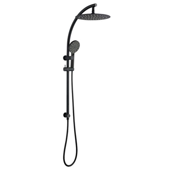 10'' Round Shower Station Top Inlet - Black