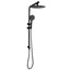 10'' Right Angle Round Shower Station Top Inlet - Matte Black