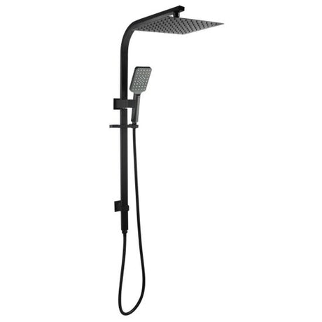 AQU 10" Square Shower Station Top Water Inlet - Black