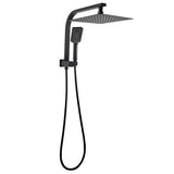 AQU 10" Square Shower Station Top Water Inlet - Black