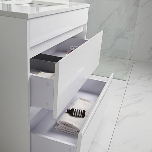 LEONA Freestanding Vanity Gloss White (All Sizes)
