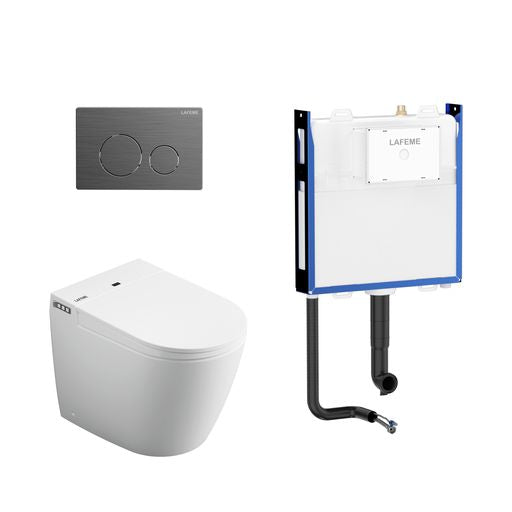 CRAWFORD Rimless Wall Faced Floor Smart Toilet