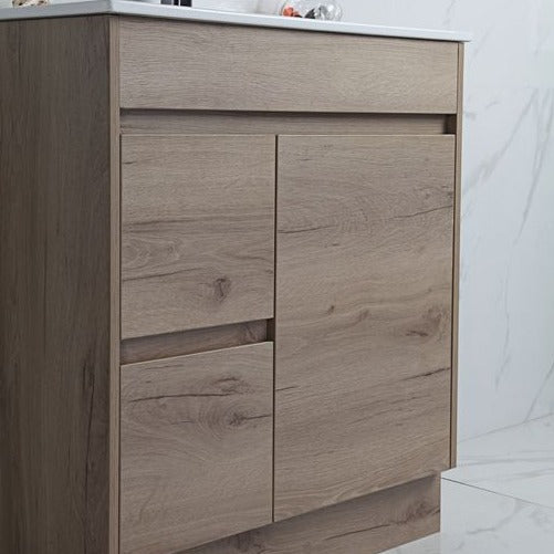 YORK Slim Freestanding Vanity Max Oak 750/900