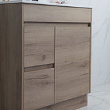 YORK Slim Freestanding Vanity Max Oak 750/900
