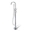 Pentro Round Freestanding Bath Mixer With Hand Held Shower - Chrome