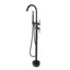 Pentro Round Freestanding Bath Mixer With Hand Held Shower - Brushed Gun Metal