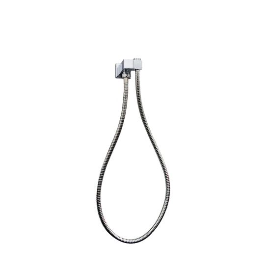 Esperia Square Shower Holder Wall Connector Hose - Chrome